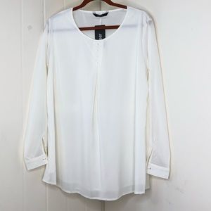Sorter Size XL Crewneck Tabbed Sleeved Blouse